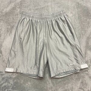 Nike Dazzle Basketball Shorts Silver Gray Mens Large 480400-070